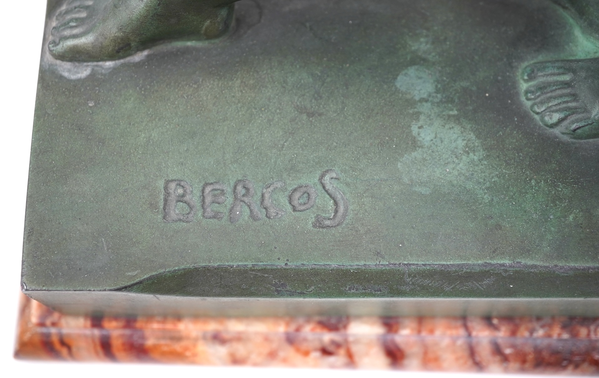 A pair of French Art Deco spelter bookends